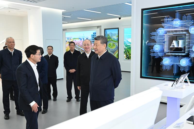△2026年2月9日,习近平总书记在位于北京亦庄的国家信创园考察。