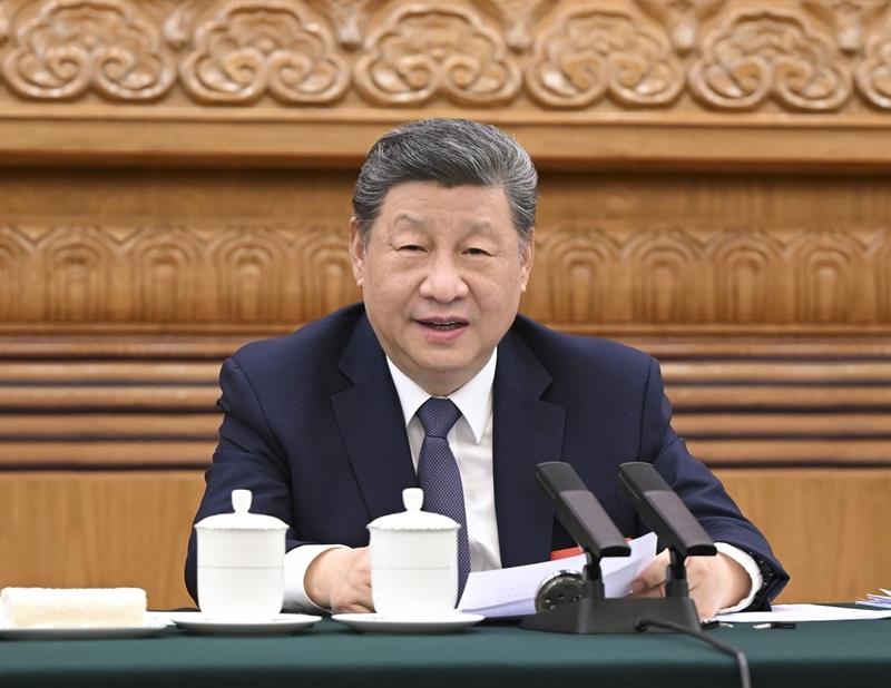 △2026年3月5日，习近平总书记参加十四届全国人大四次会议江苏代表团审议。